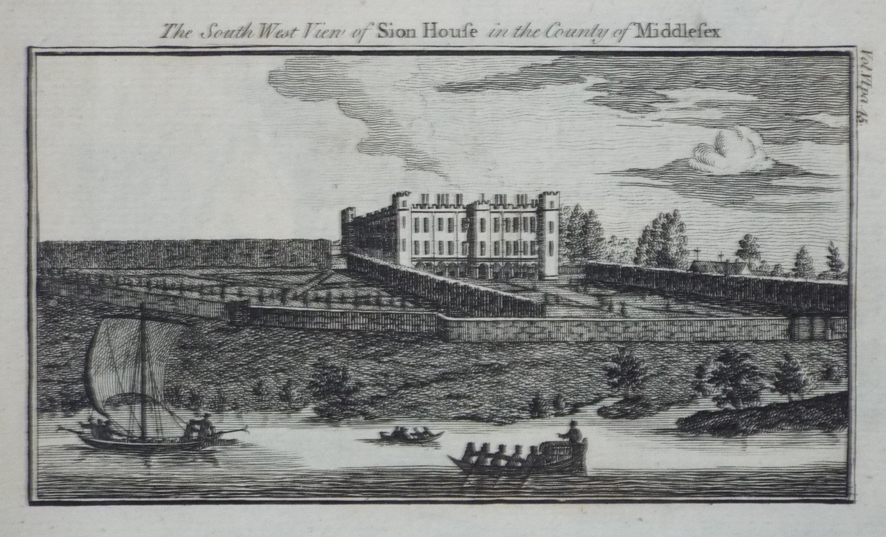 Print - The South West View of Sion House in the County of Middlesex